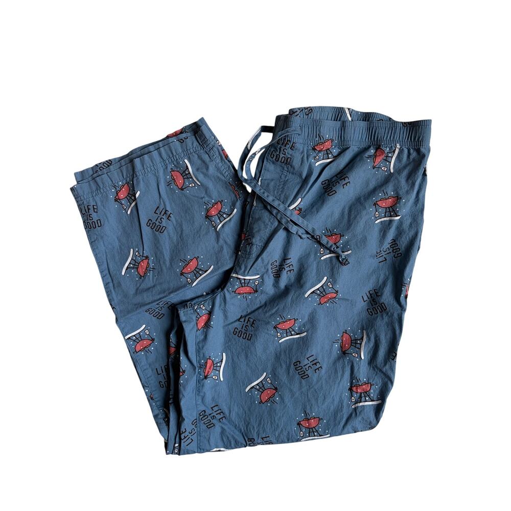 Life is Good BBQ Print Pajama Pants (Blue) - Size XL